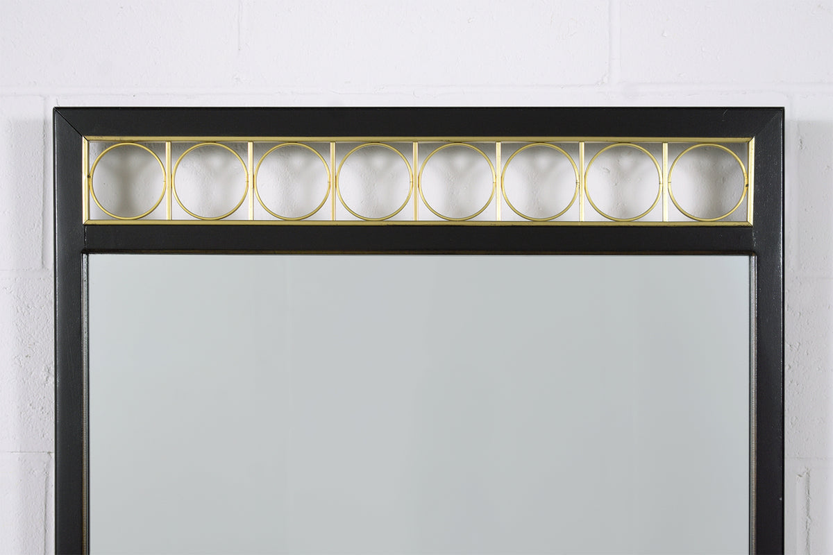 Restored Mid-Century Mahogany Wall Mirror
